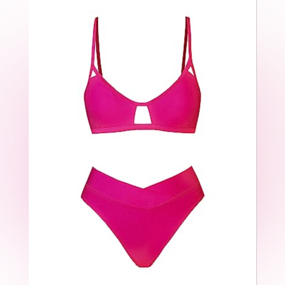 NWT Cupshe Tempest Pink 2 Piece Bikini Set Size M